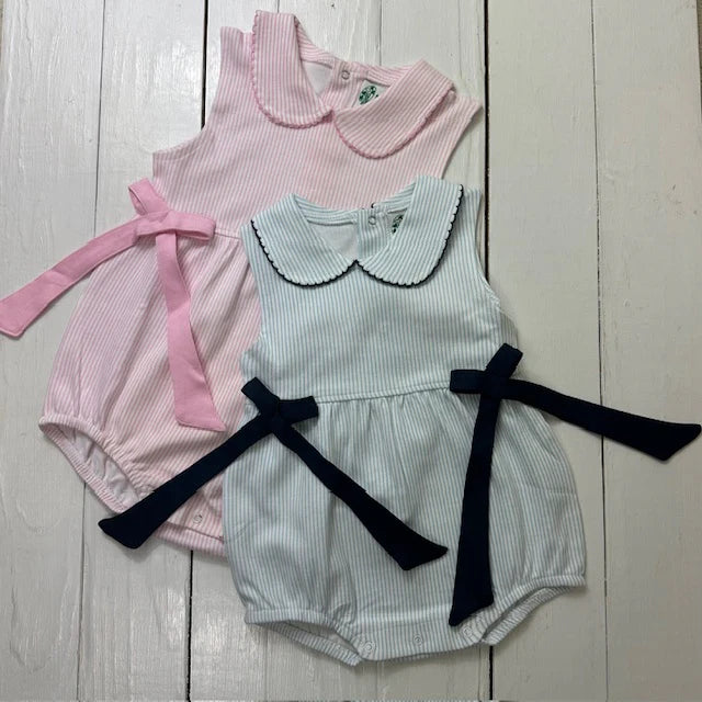 Collar Romper with Bows