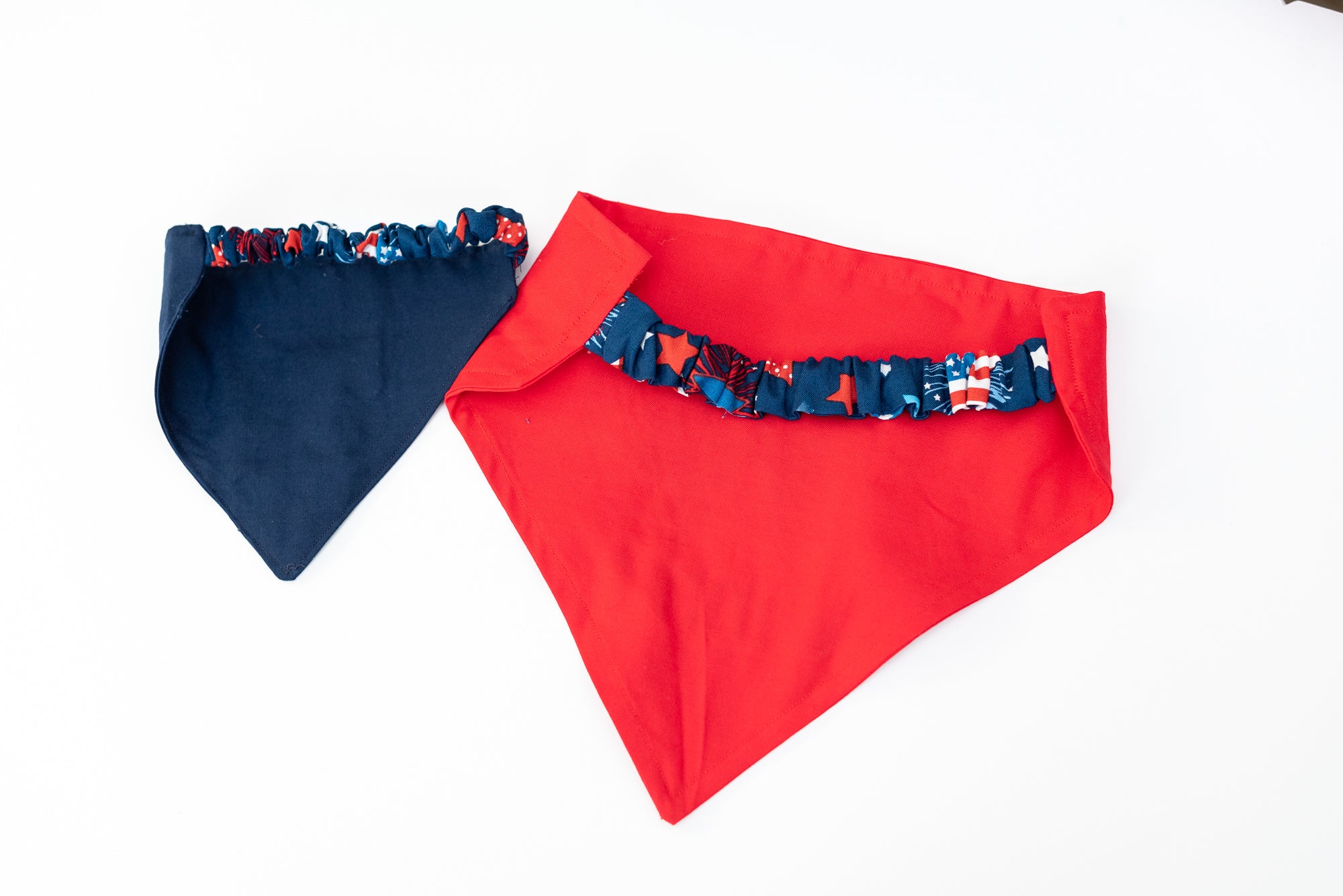Bow Design Patriotic Personalized Dog Bandana / Scrunchie Style