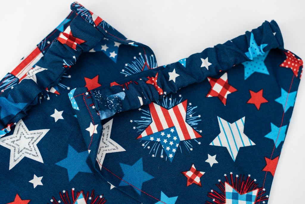 Stars & Stripes Forever Patriotic Dog Bandana / Scrunchie Style
