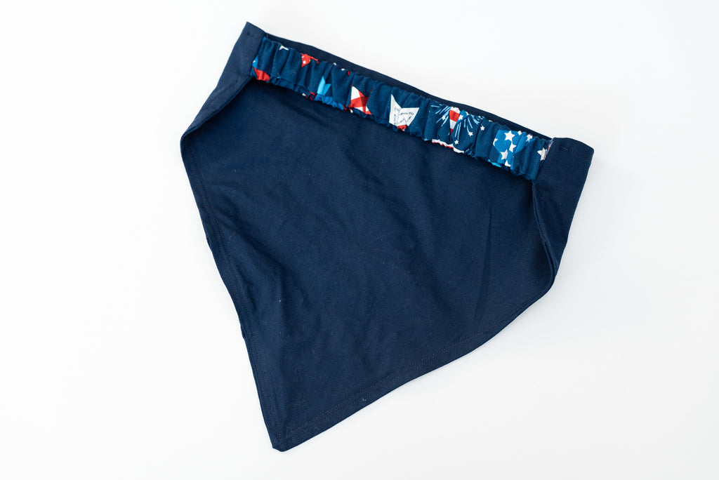 Patriotic Firework Personalized Dog Bandana / Scrunchie Style