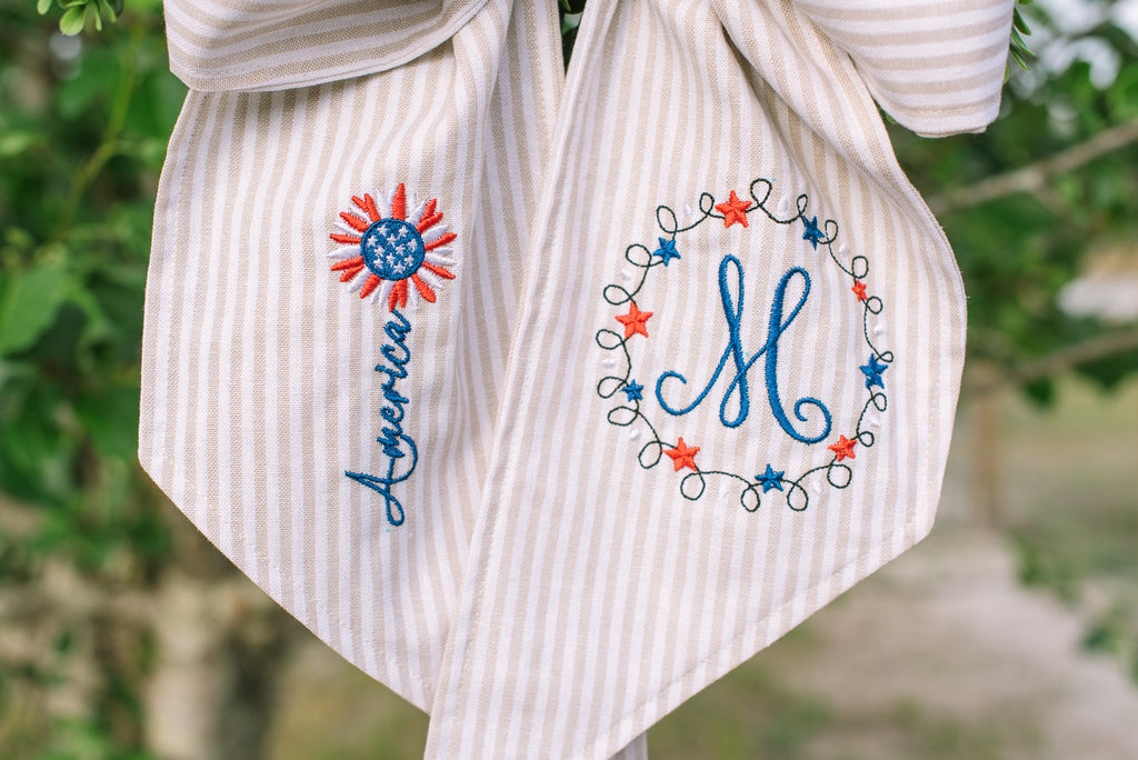 America, Patriotic Wreath Sash