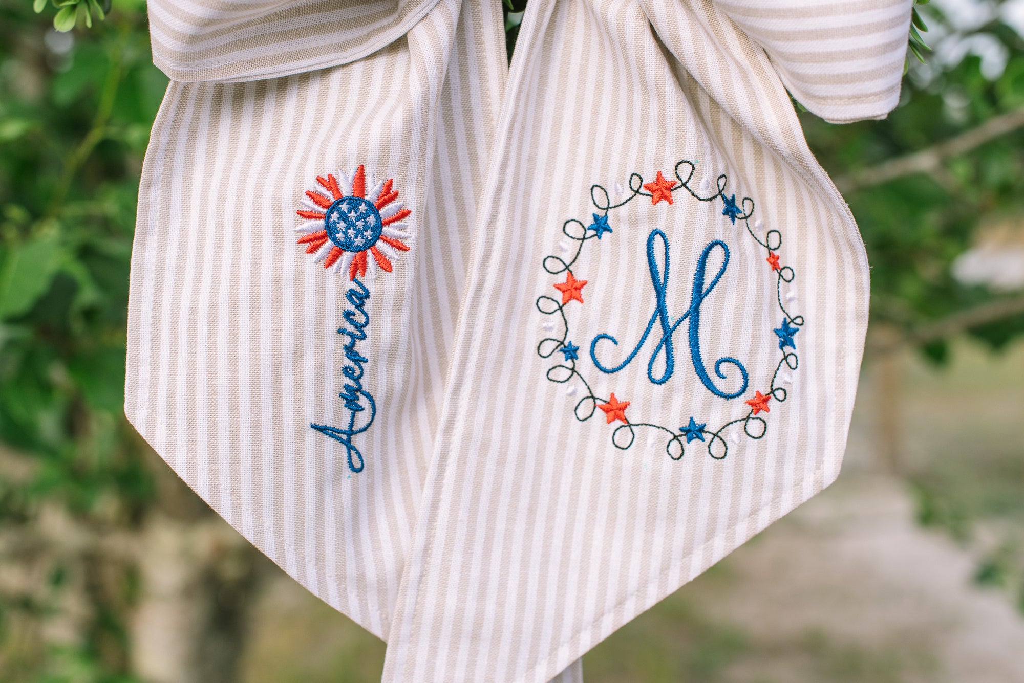 America, Patriotic Wreath Sash
