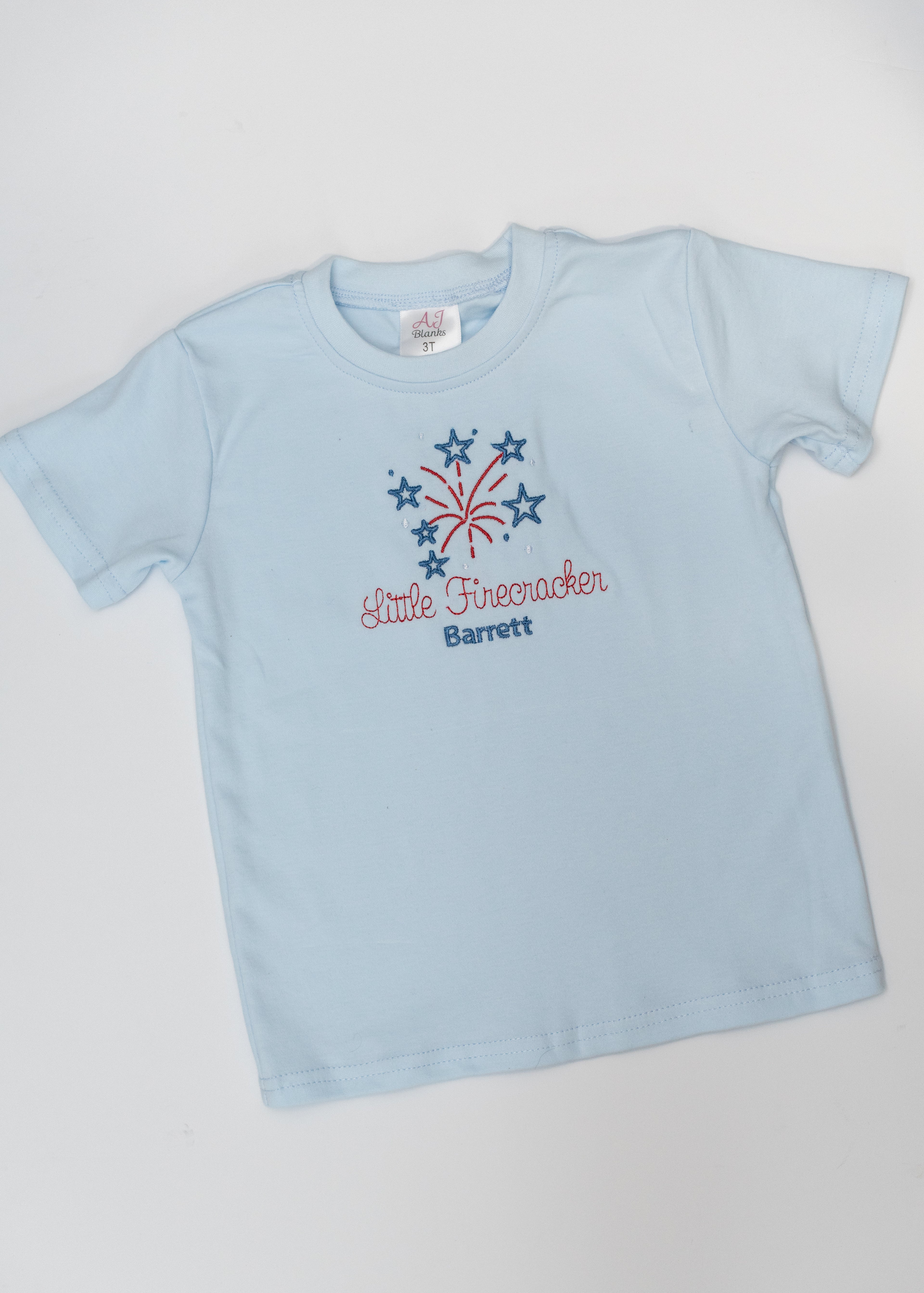"Little Firecracker" Personalized Patriotic Tee