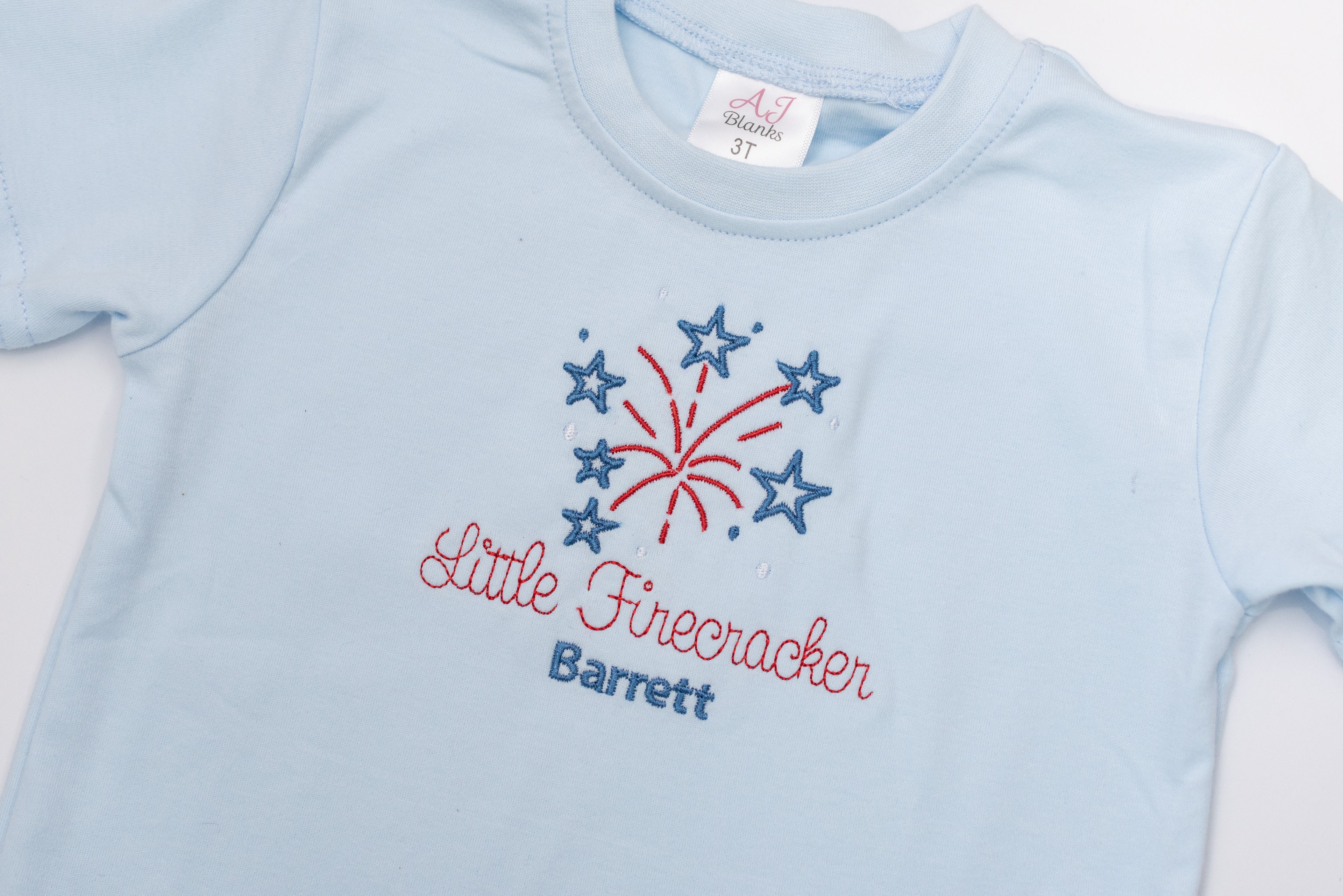 "Little Firecracker" Personalized Patriotic Tee