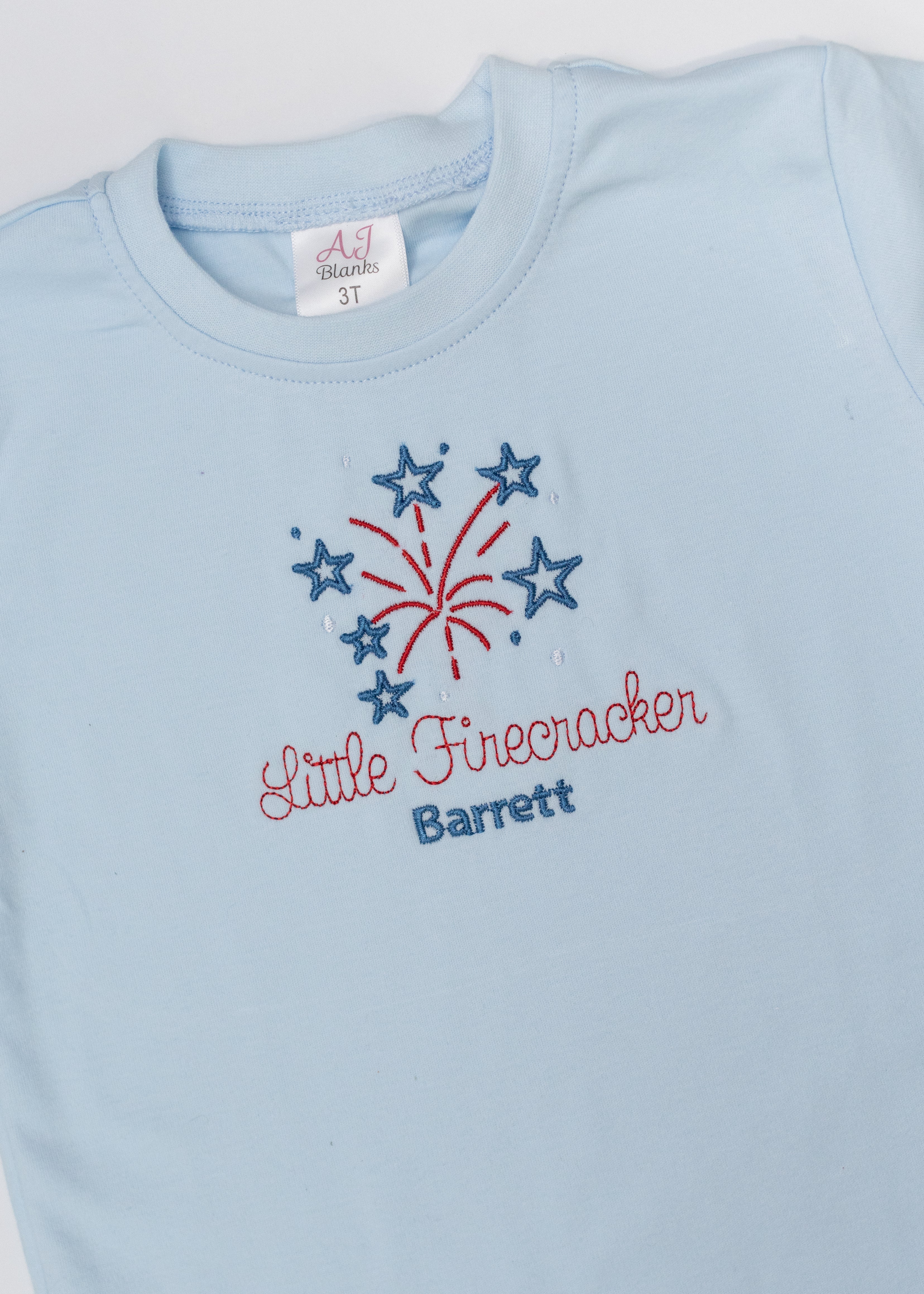 "Little Firecracker" Personalized Patriotic Tee
