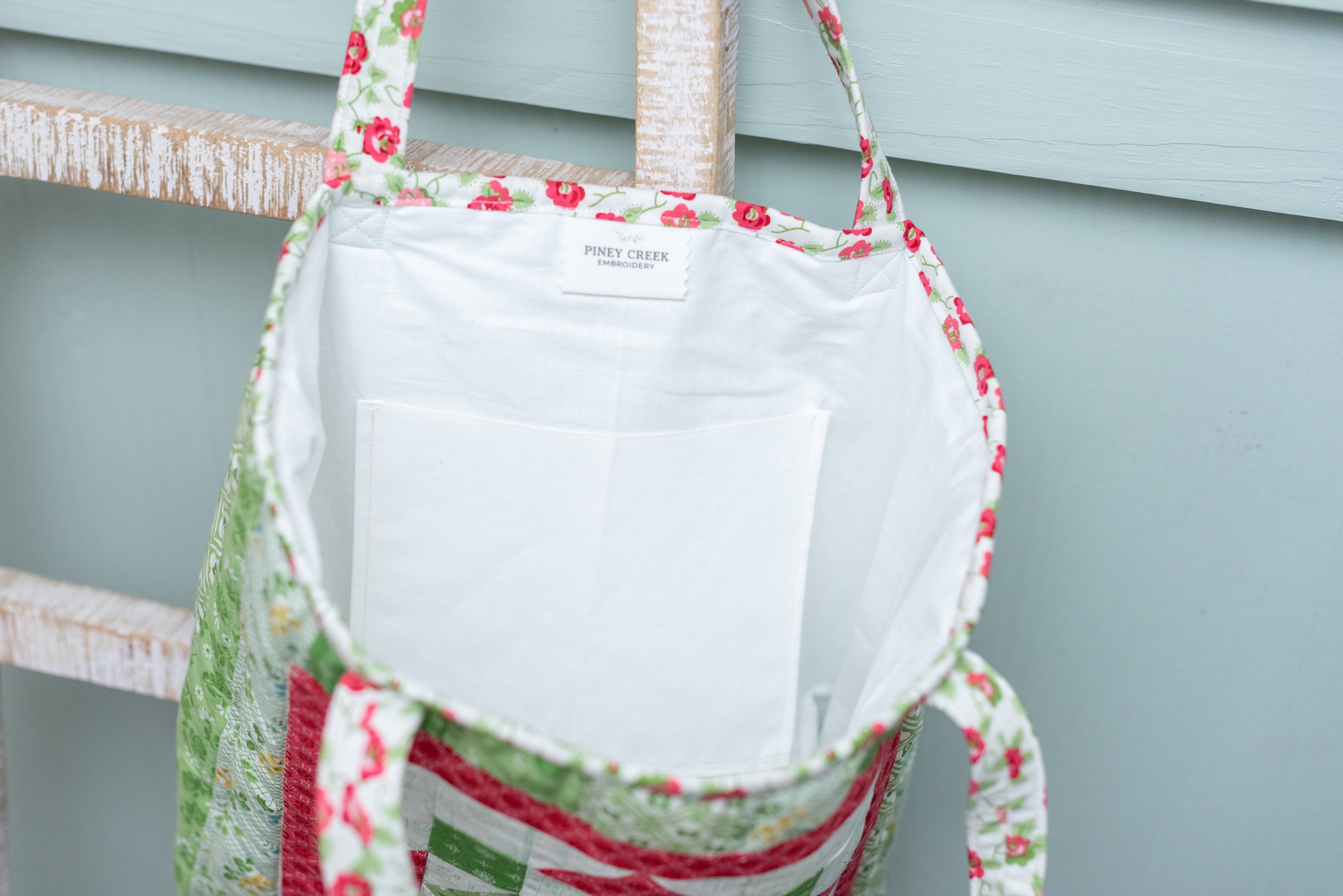 Summer Quilted Tote- Green