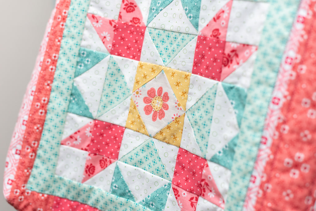 Summer Quilted Tote- Red