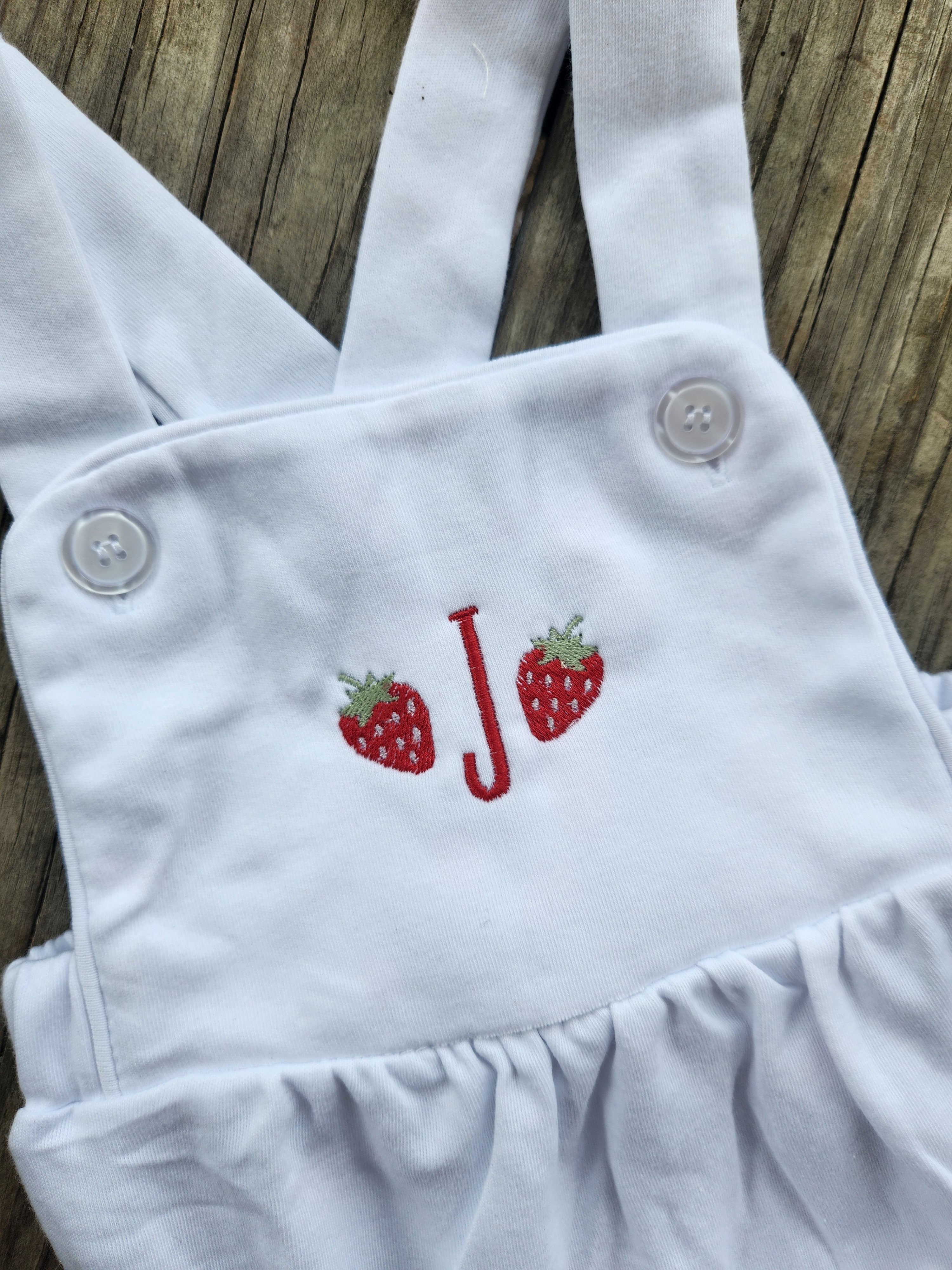 Personalized Strawberry Romper