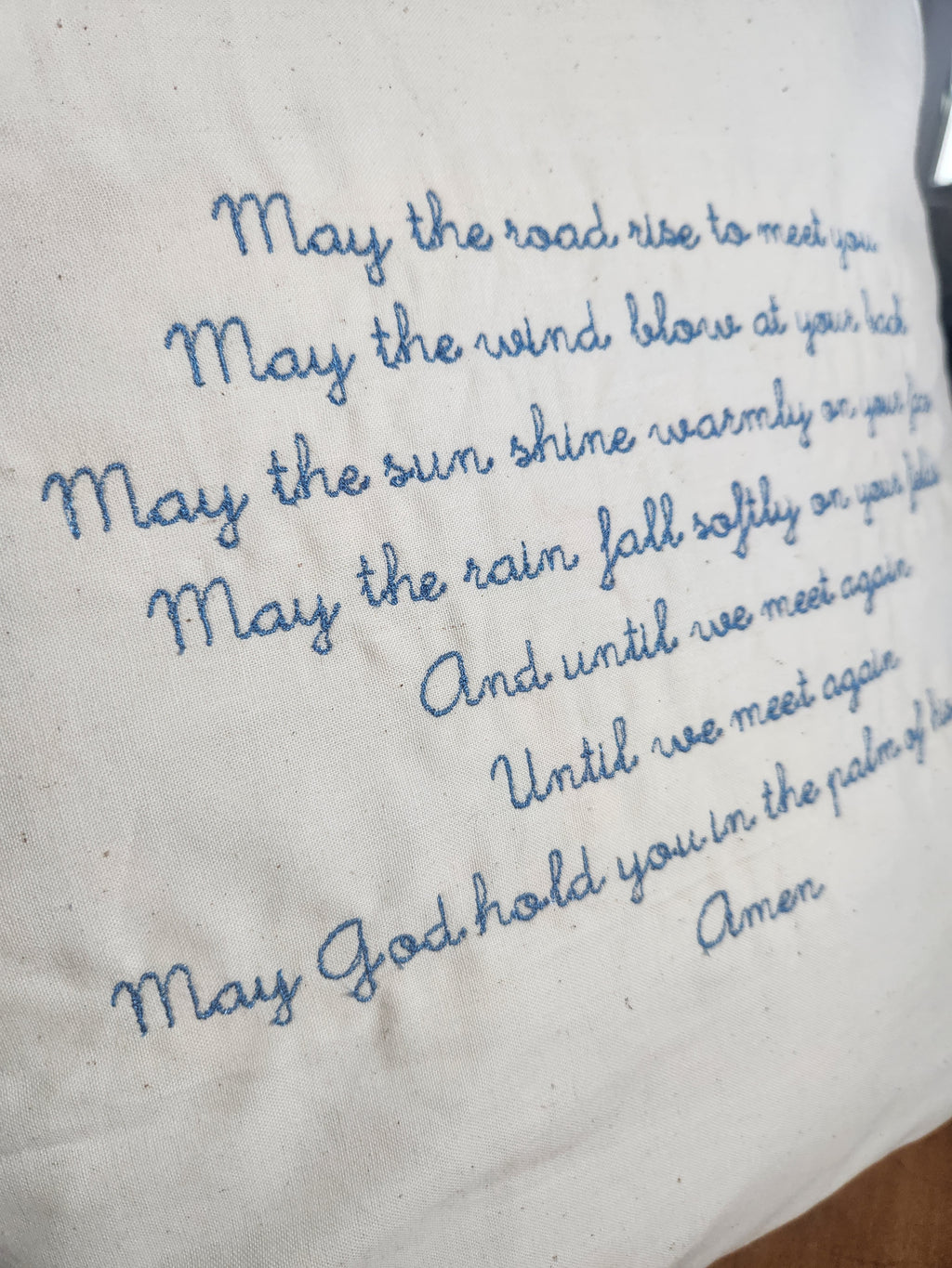 Irish Blessing Embroidered Pillow