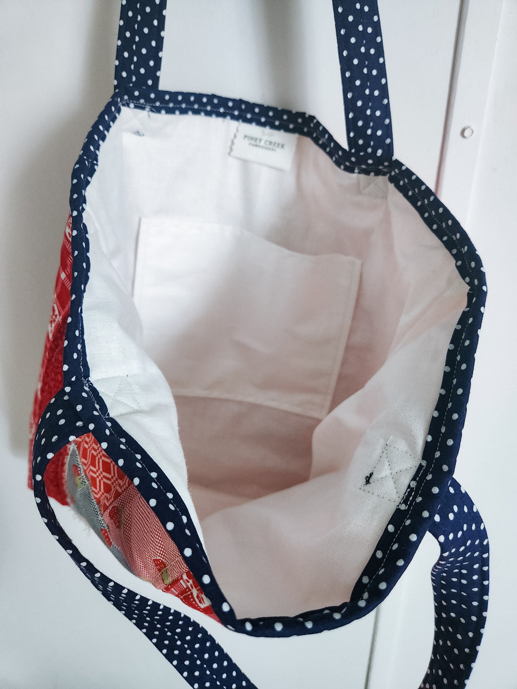 Flag Quilty Tote- Strawberry