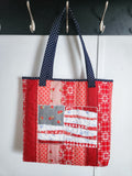 Flag Quilty Tote- Strawberry