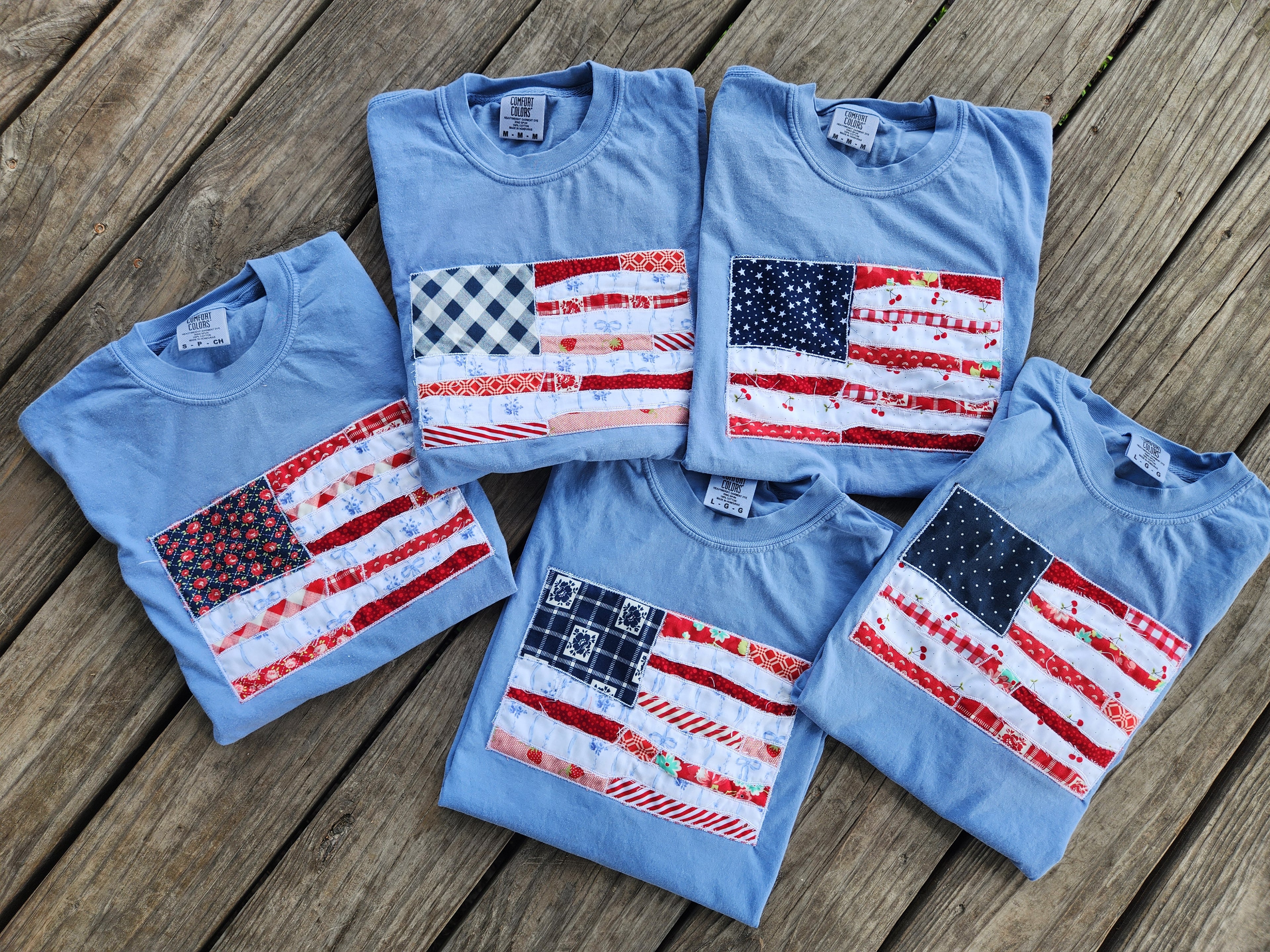 Patchwork Flag Tee- Made to Order