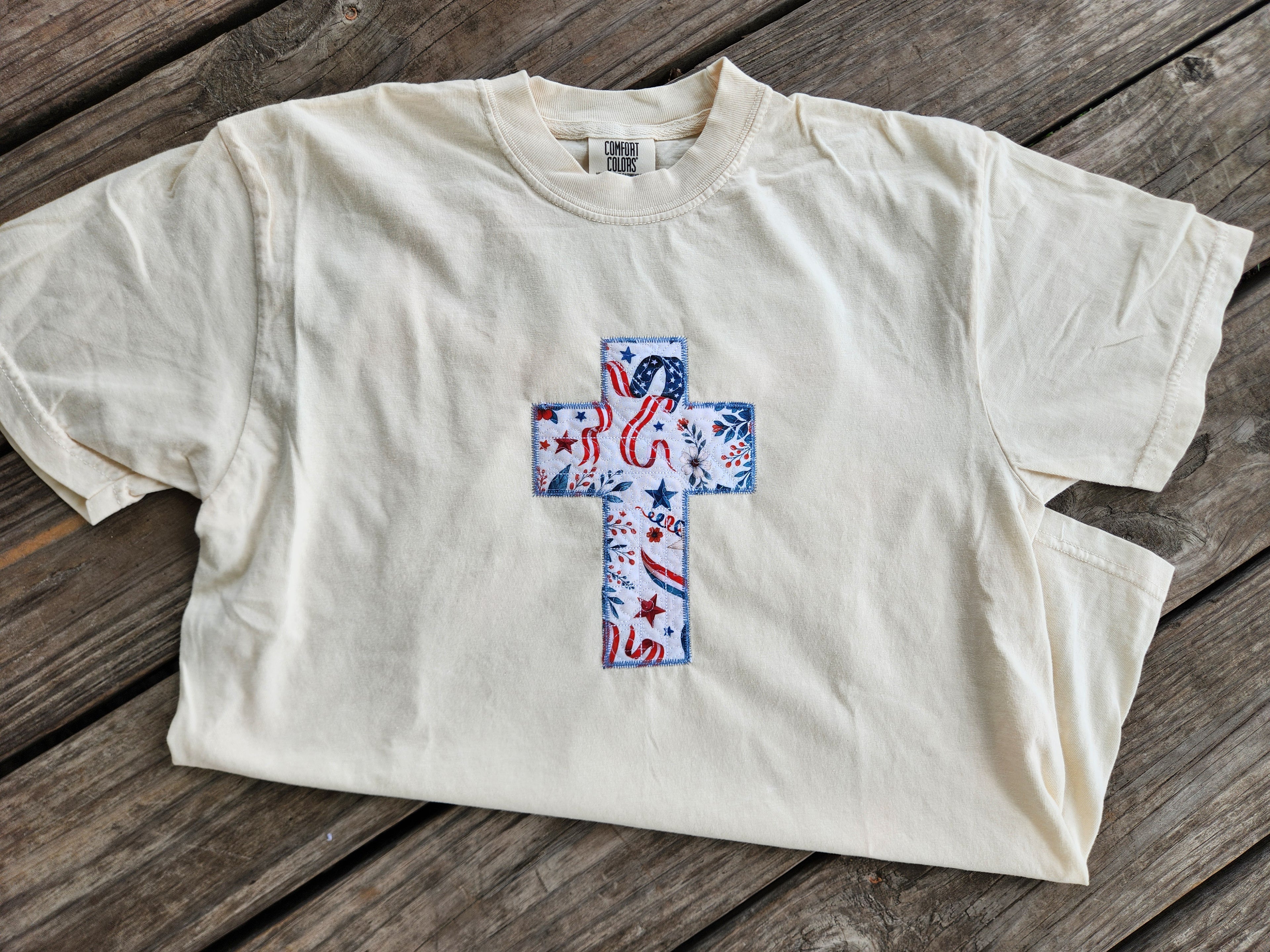 Patriotic Cross Tee- Made to Order