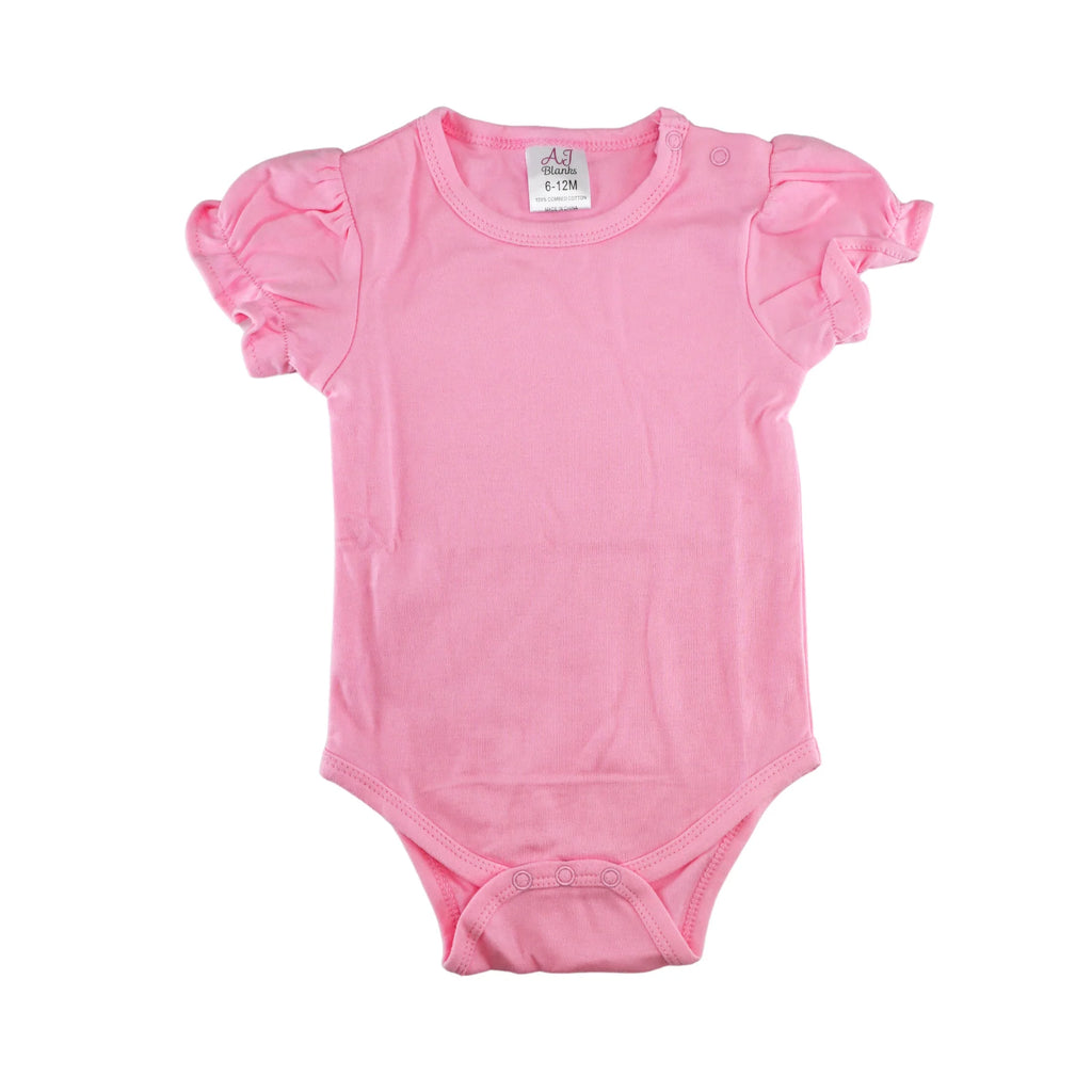 Girl's Ruffle Short Sleeve Bodysuit